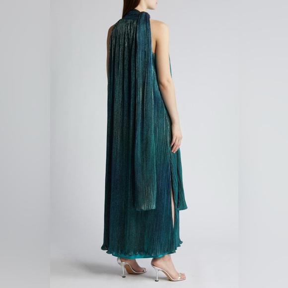 NWT Black Halo Eve Henna Metallic Shift Gown - Picture 2 of 6